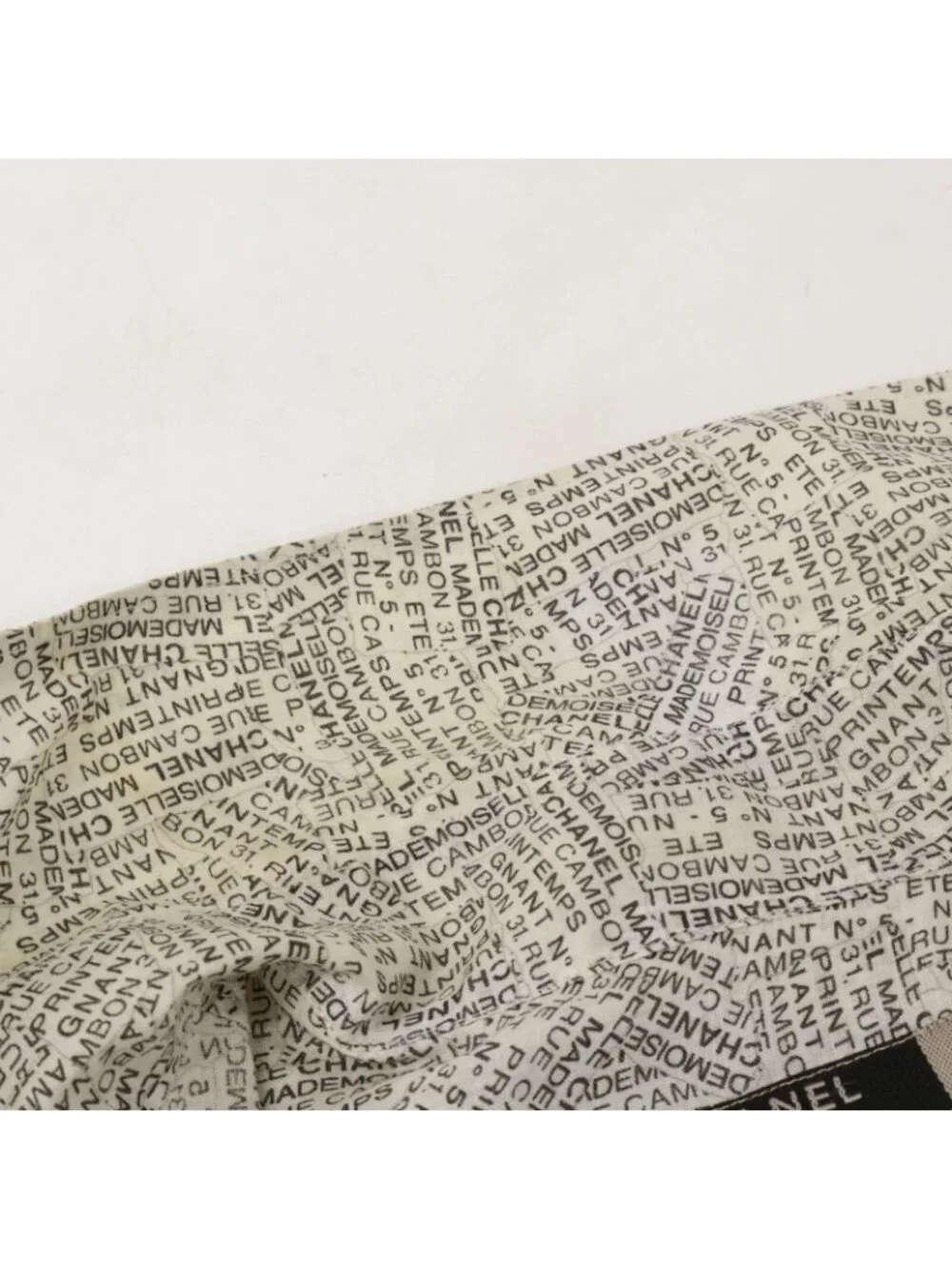Chanel Logo Print Lami Short Sleeve Blouse 40